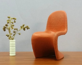 Classic S Chair, Mini Replica ,1/12 _ 1/16 _ 1/24 Scale ,Contemporary Dollhouse  Furniture