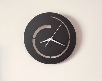Unique Wall Clock, Hurricane Model, Silent Mechanism, Minimalist Modern Design, Gift