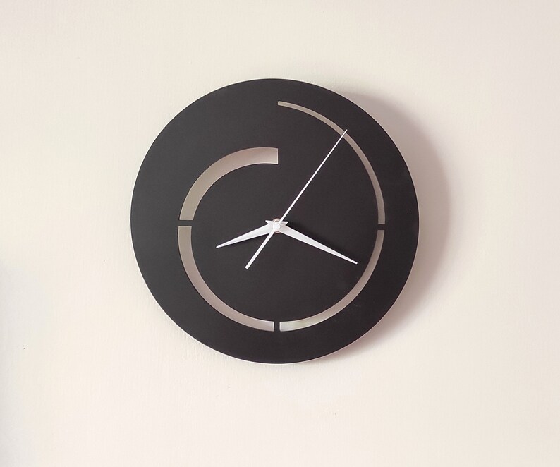 Unique Wall Clock, Hurricane Model, Silent Mechanism, Minimalist Modern Design, Gift image 1