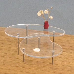 Mesa de centro rectangular de vidrio templado, mesas de centro de vidrio  con patas de metal para sala de estar, mesa de centro blanca para oficina  en