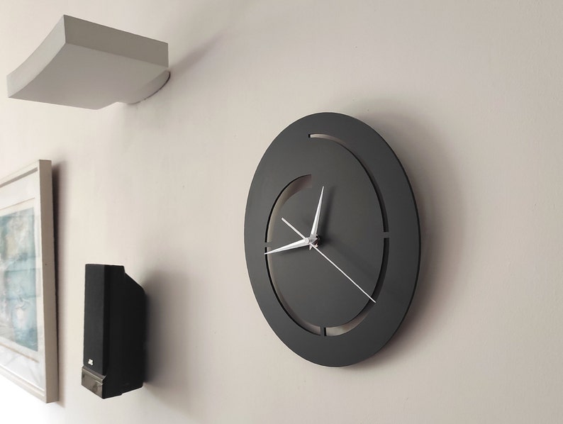 Unique Wall Clock, Hurricane Model, Silent Mechanism, Minimalist Modern Design, Gift image 2