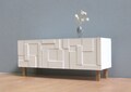DOLLHOUSE White Sideboard / Credenza, 1/12_1/18  Scale, HANDMADE Collectable Miniature Furniture, Modern Style Decor, Contemporary Design product logo