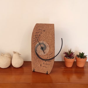 Unique and Sophisticated Spiral Desk/Wall Clock, Wooden, Delta δ,Mathematical Principle, ,Innovative Design,Golden Ratio,Man Gift image 1