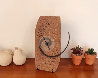 Unique and Sophisticated Spiral Desk/Wall Clock, Wooden, Delta (δ),Mathematical Principle, ,Innovative Design,Golden Ratio,Man Gift