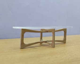 ELLIPTICAL COFFEE TABLE  1:12, Wooden, Collectible Miniature Furniture,Modern Design