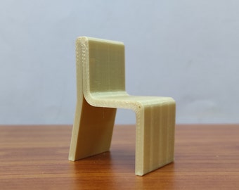 Edge Chair #3, 1 /12 -1/24 Scale, Miniature Replica,Collectable,Dollhouse Furniture , Modern Art Design,Famous Designers Iconic Chairs  70's