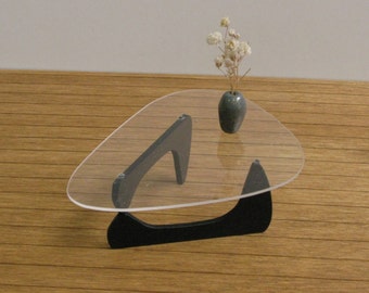 TRIBECA COFFEE TABLE, 1:12 Scale, Handmade Mini Replica, Collectible, Mid Century Design, Dollhouse Miniature Furniture,Noguchi
