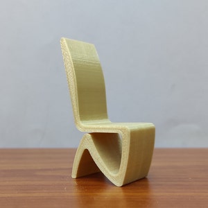 Corrugated Chair #2, 1 /12 -1/24 Scale, Miniature Replica,Collectable,Dollhouse Furniture , Modern Art Design,Famous Iconic Chairs  70&#39;s