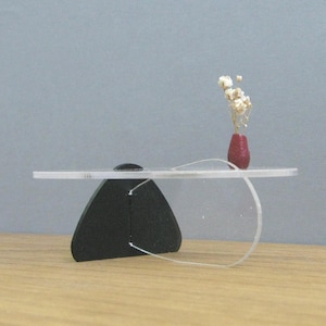 UNIQUE  interlaced  COFFEE TABLE  1:12, Acrylic/Perspex , Collectible  Dollhouse Miniature Furniture,Modern Design