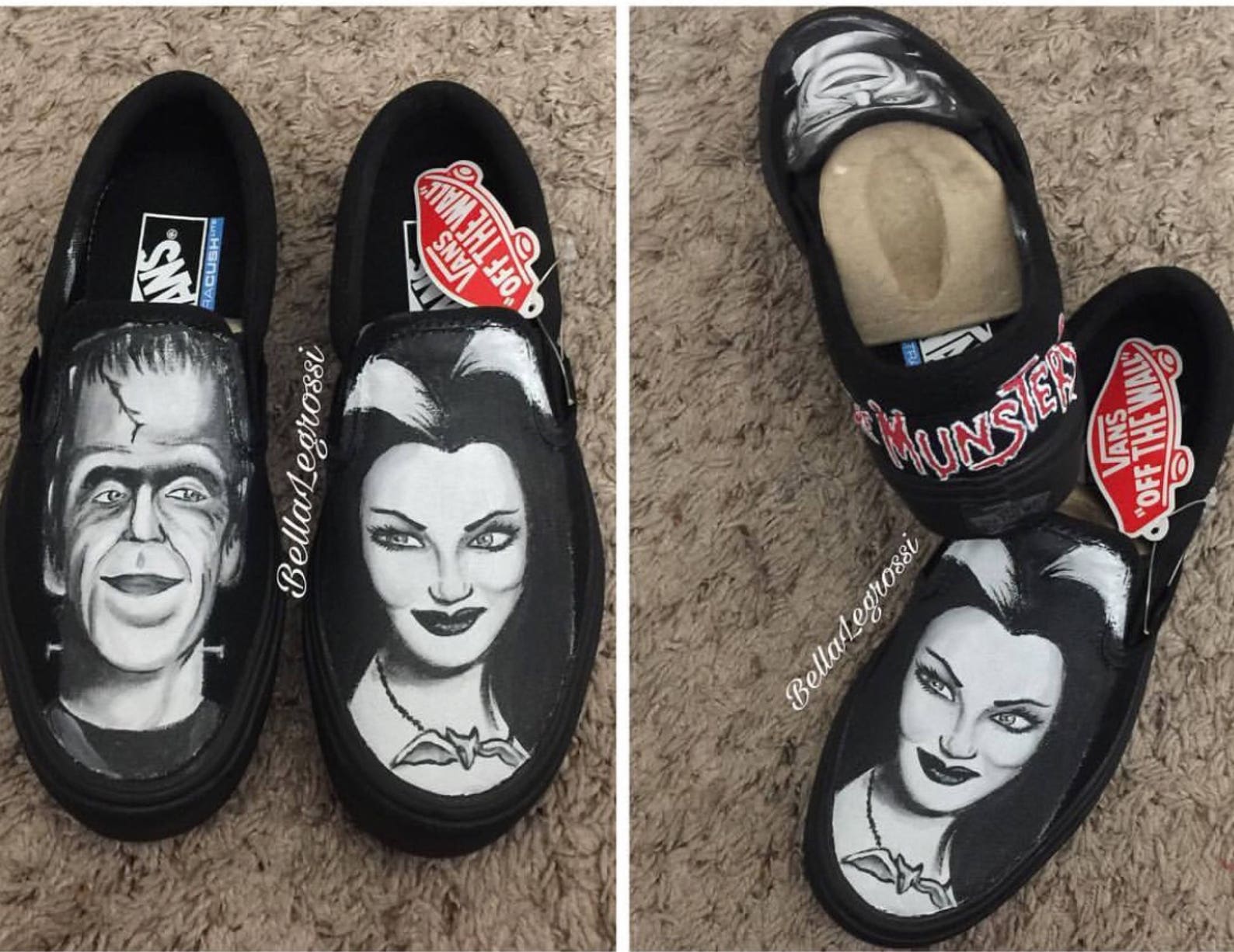 Custom Herman and Lily Munster Sneakers | Etsy