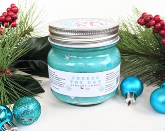 Freeze the Day - Christmas Holiday Themed Winter Mint Scented Sensory Dough Play Dough Sensory Box Loose Parts Play Montessori