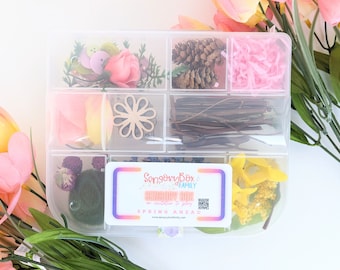 Spring Ahead Spring Themed Sensory Box Loose Parts Play Tinker Tray Montessori