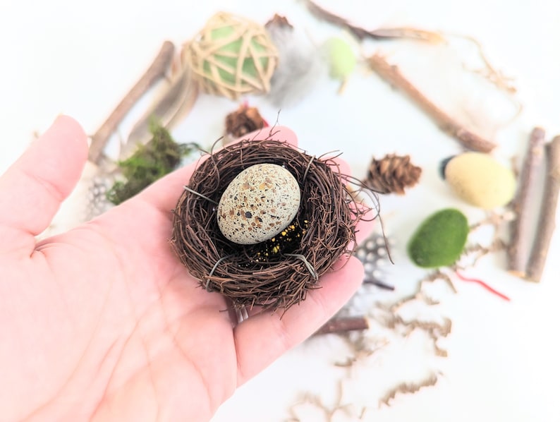 Bird Themed Sensory Box | Loose Parts Tinker Tray Montessori | Nature Bird Activity Kit | Bird Nest Exploration Set | Invitation to Play bild 8