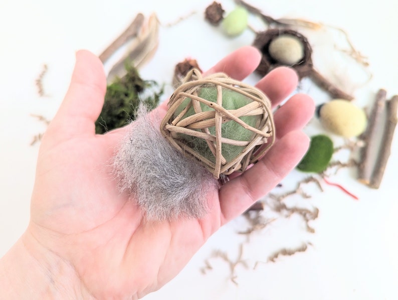 Bird Themed Sensory Box | Loose Parts Tinker Tray Montessori | Nature Bird Activity Kit | Bird Nest Exploration Set | Invitation to Play bild 7