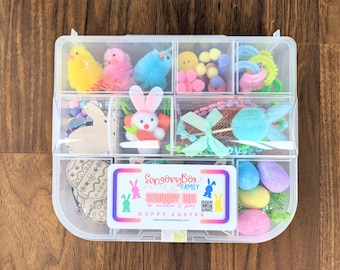 Easter Bunny Sensory Box Loose Parts Play Tinker Tray Montessori