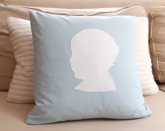 A Love Note Baby Boy Silhouette Pillow - Gift