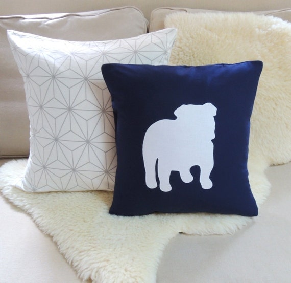 English Bulldog Pillow Cover Modern French Bulldog Pillow Cover Modern