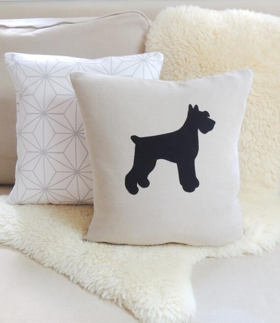 Giant Schnauzer Pillow Cover Pointy or Schnauzer pillow | Etsy