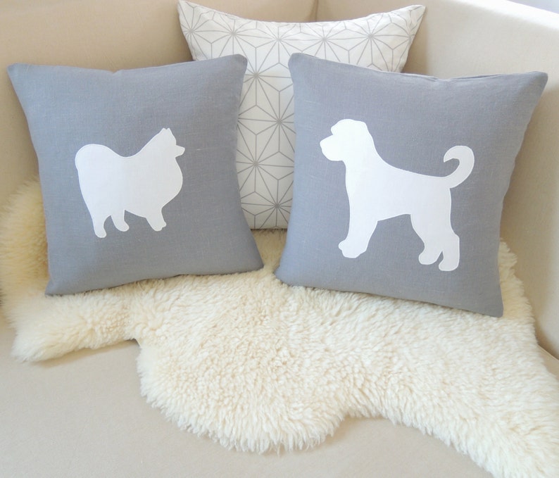 Dog Pillow Cover Pair Mix & Match Breed Etsy