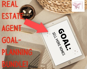 Plan your goals for 2024 with the Real Estate Agent Goal-Planning Bundle! | Download | Realtor | Printable | Vision Board | Goal Setting