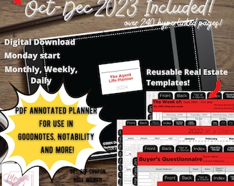 2024 Ultimate Real Estate Agent Digital Ultimate Business Planner, Realtor Templates for Goodnotes 6 and ReMarkable, Goal setting templates