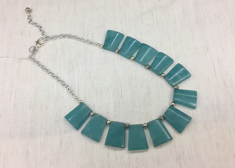 Angelite Necklace Angelite Statement Necklace Unique Angelite Necklace - Etsy