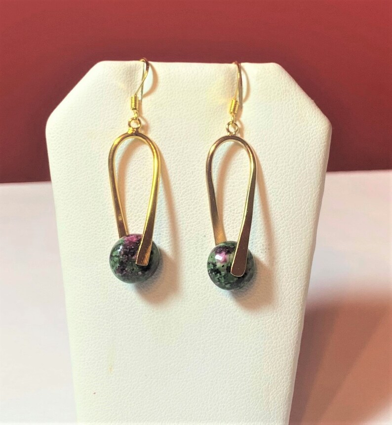 Ruby Zoisite Earrings