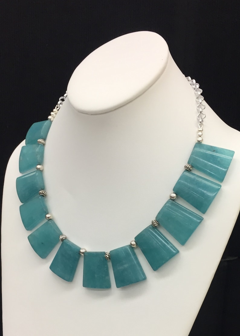 Angelite Necklace Angelite Statement Necklace Unique Angelite Necklace - Etsy