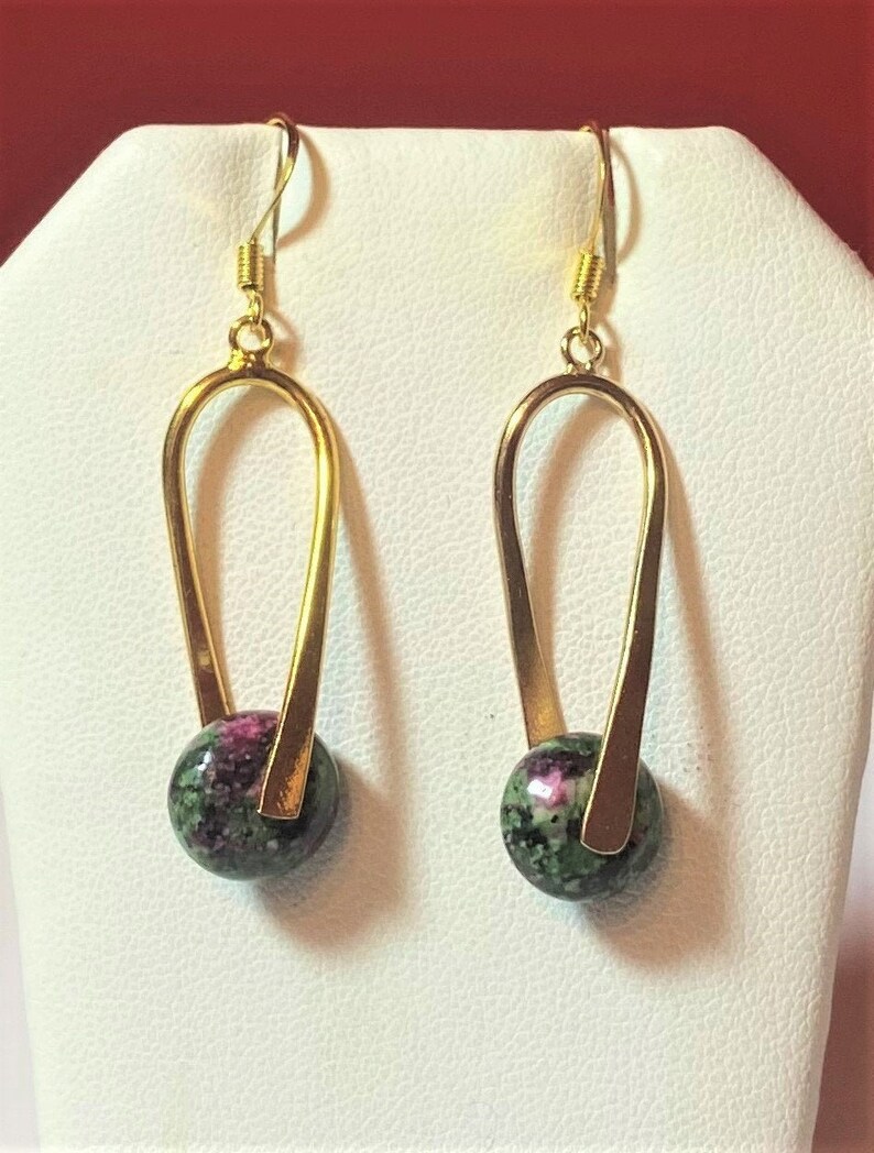 Ruby Zoisite Earrings
