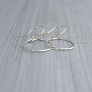 Silver circle karma earrings, open circle drop earrings, mindful symbolic jewelry, minimalist earrings, eternity circle jewelry image 4