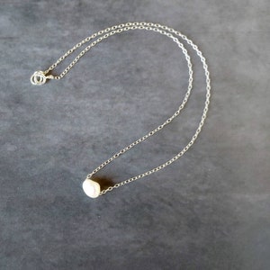 Freshwater pearl silver necklace