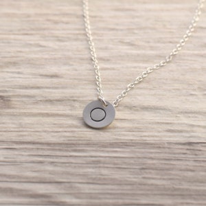 Silver circle necklace, karma circle necklace, symbol jewellery, mindful necklace ,yoga jewelry, mindfulness necklace, round symbol image 8