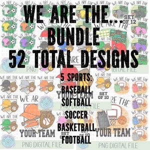 We Are The Team Sports School Spirit Mascot Drive Bundle PNG