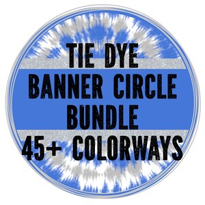 Complete Tie Dye Banner Team Spirit Logo Collection Drive