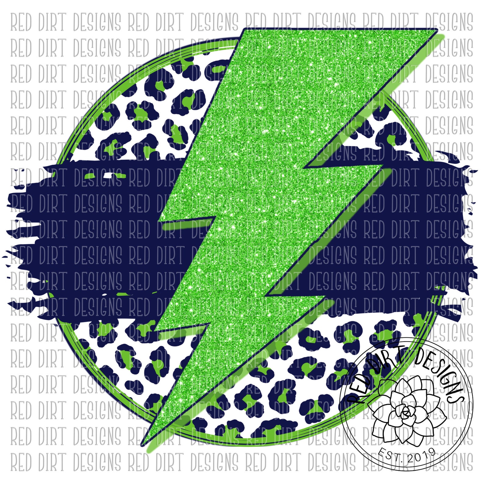 Mascot Team Blank Leopard Lightning Bolt Navy Lime Green Circle Logo ...