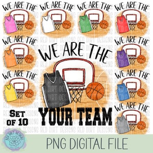 We Are The Basketball Bundle Team Sports School Spirit Mascot PNG