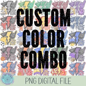 CUSTOM COLOR Leopard Tie Dye Icon School Mascot Team Spirit PNG