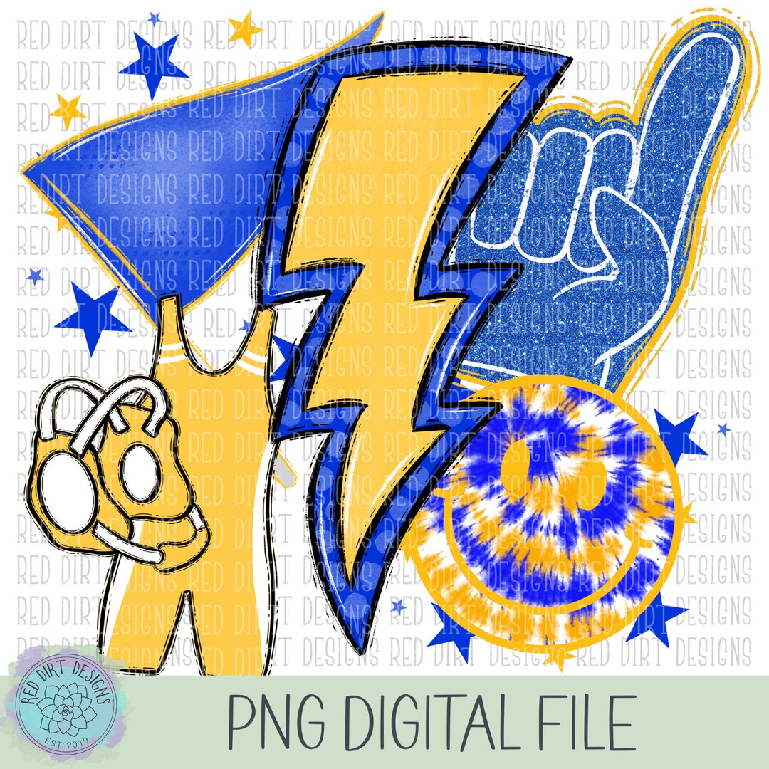 Wrestling Royal Blue Yellow Sport Icon Mascot School Sport Team Spirit