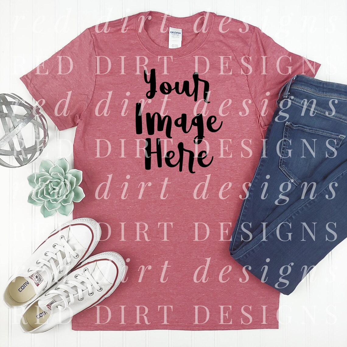 Download Tee Shirt Design Mock Up Gildan 640 Bleached Heather ...
