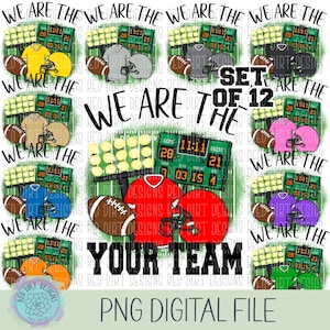 We Are The Football Bundle Team Sports School Spirit Mascot PNG