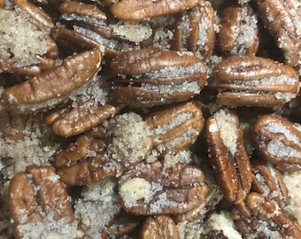 Cinnamon Sugar Roasted Glazed Pecans - One Pound