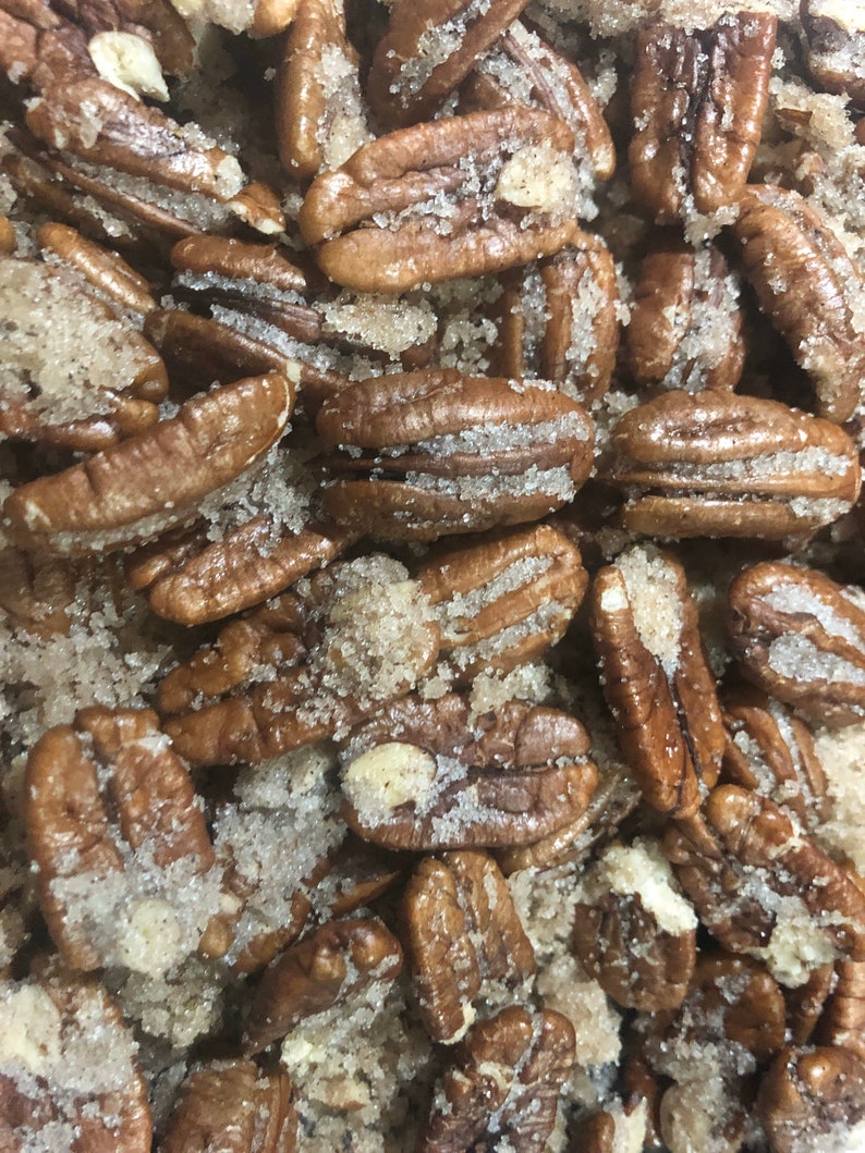 Cinnamon Sugar Roasted Glazed Pecans One Pound Etsy