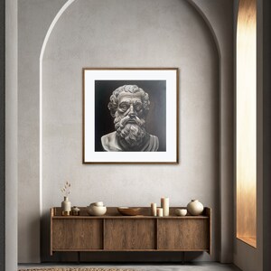 Plato, downloadable art print of an acrylic painting by Charlotte Dalton