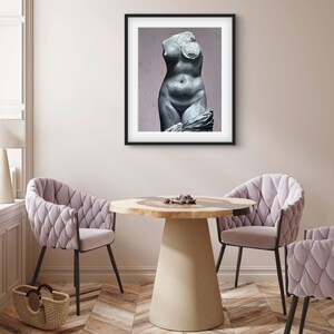Venus of Sinuessa, downloadable print of a painting of a sculpture of Venus by Charlotte Dalton