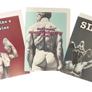 lot de trois cartes de vœux avec illustrations de Charlotte Dalton