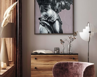 Winged Victory Painting, Nike of Samothrace Print (Digital Download)