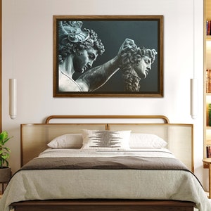 Perseus and Medusa original painting, 20x28 inches, by Charlotte Dalton