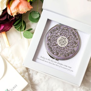 HOMME DE RÊVES | Miroir compact pour la mère du marié | Merci d'avoir élevé l'homme de mes rêves| Merci pour le mariage des mères
