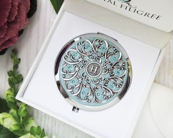 Something Blue Compact Mirror-Personalized Something Blue-Personalized Compact Mirror