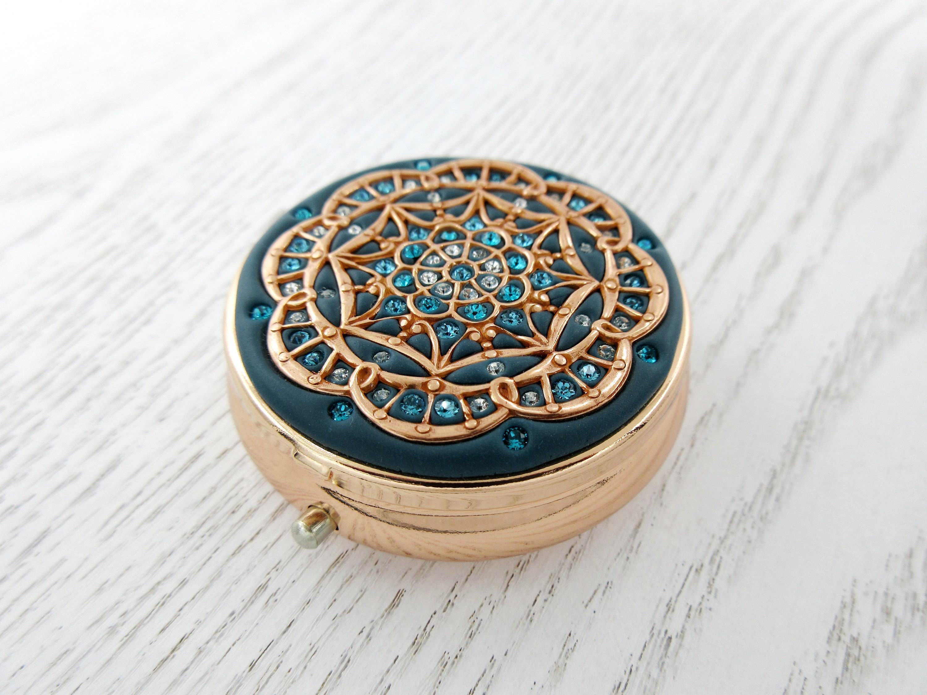 PICK YOUR COLOR Rose Gold Pill Box Case Organizer/ Mint Box Etsy Canada